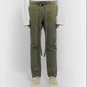 Fear Of God 6th Collection Nylon Double Front Work Pants Army Green